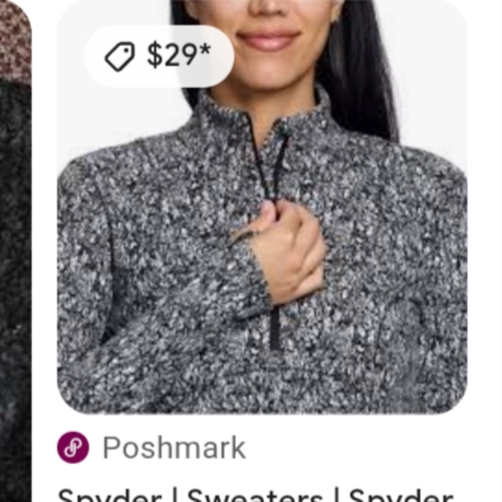 Spyder Women's Charcoal and Black Turtleneck Sweater